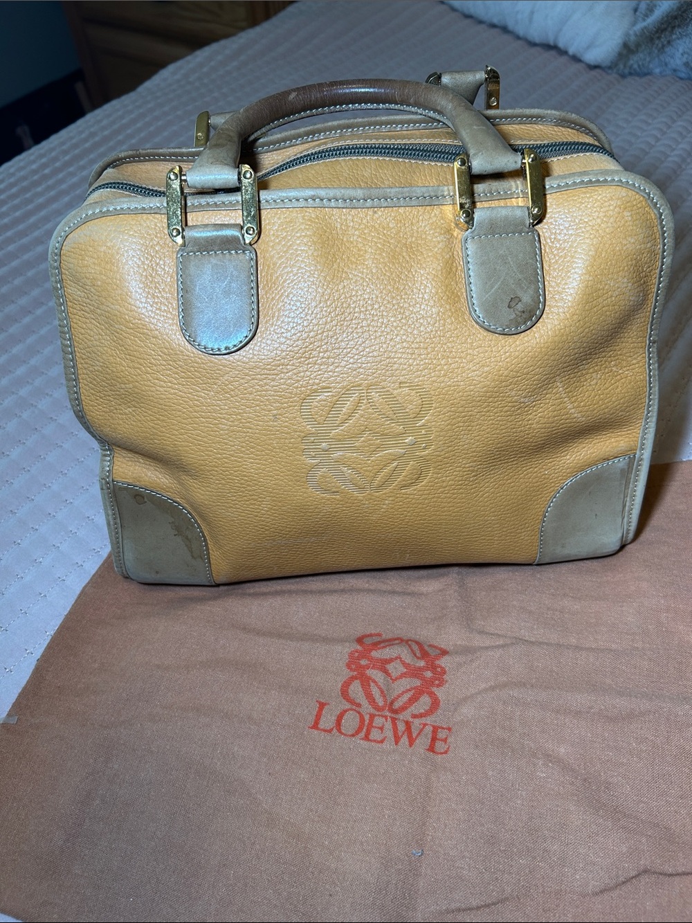 Vintage Loewe Anagram Amazona top-handle bag